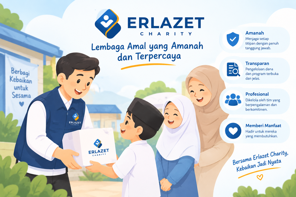 6 Tag: Lembaga Amal, Donasi, Amanah, Transparansi Donasi, Lembaga Terpercaya, Erlazet Charity