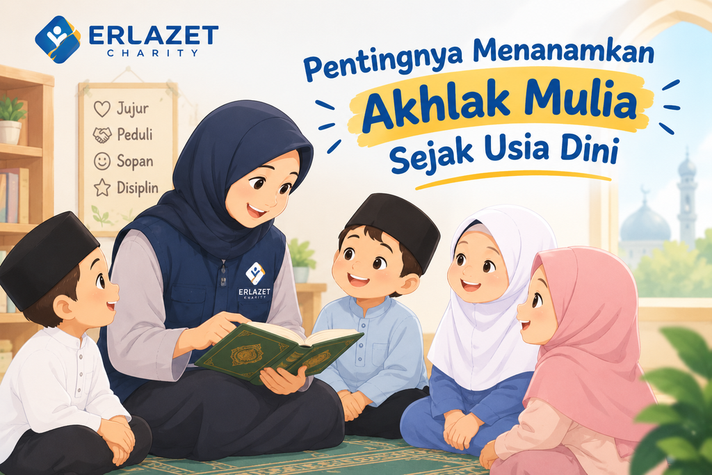 Akhlak Anak, Pendidikan Anak, Pendidikan Karakter, Anak Yatim, Pembinaan Anak, Erlazet Charity
